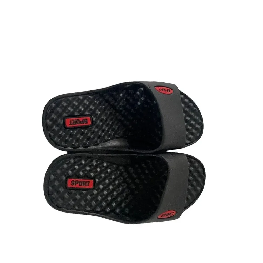 Shocked Boy's Size Large 1-3 Slides Water‎ Black Sandals